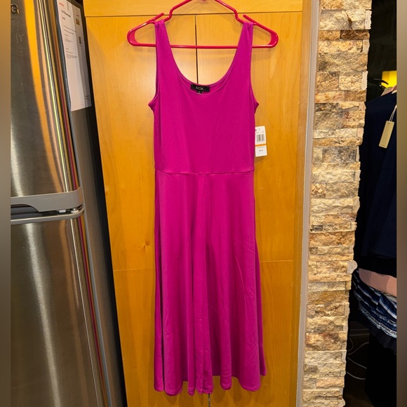MSK Magenta Midi Dress - Picture 1 of 8